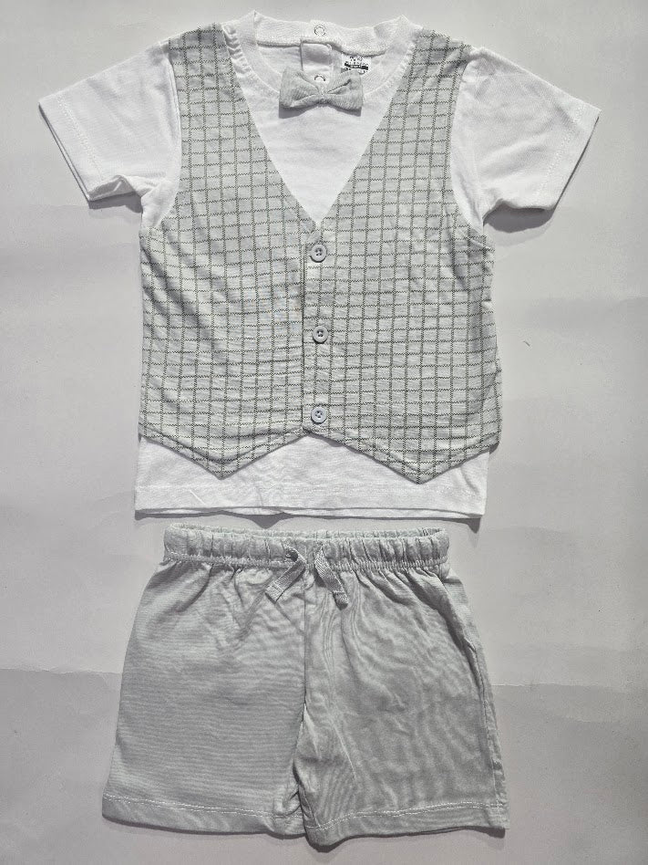 Baby's shorts set - grey coat
