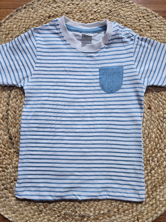 Baby's t-shirt - blue stripes