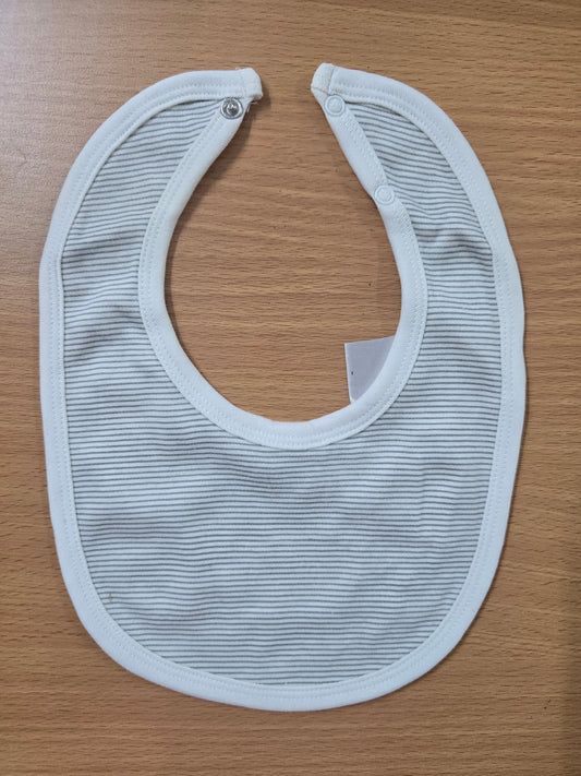 Baby's bibs - w/grey line