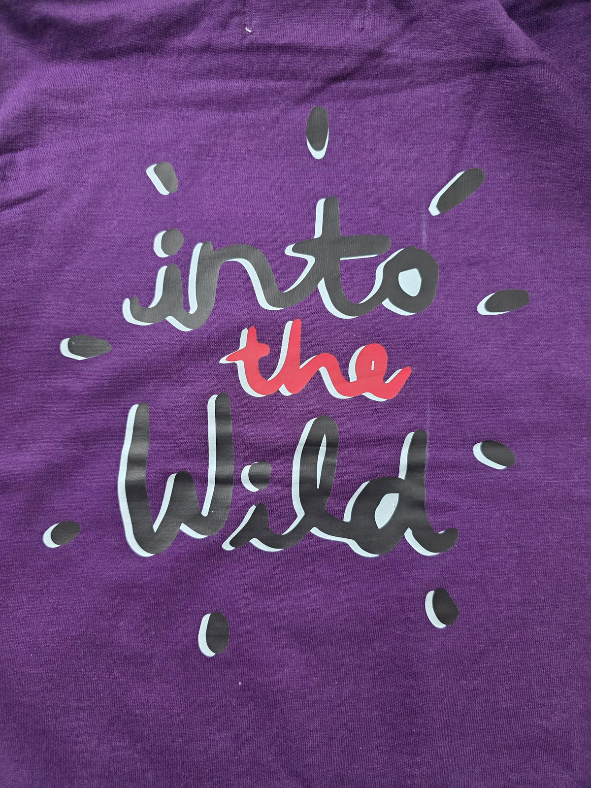 Boy's loop knit hoodie - violet lion