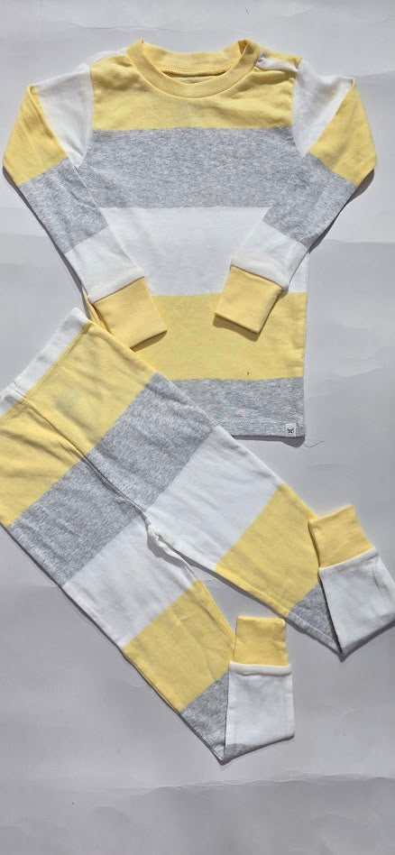 Unisex pant Co-ord Set - Yellow Stripes