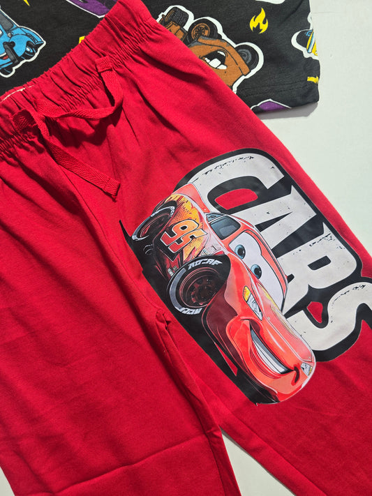 boy's pant set - red car