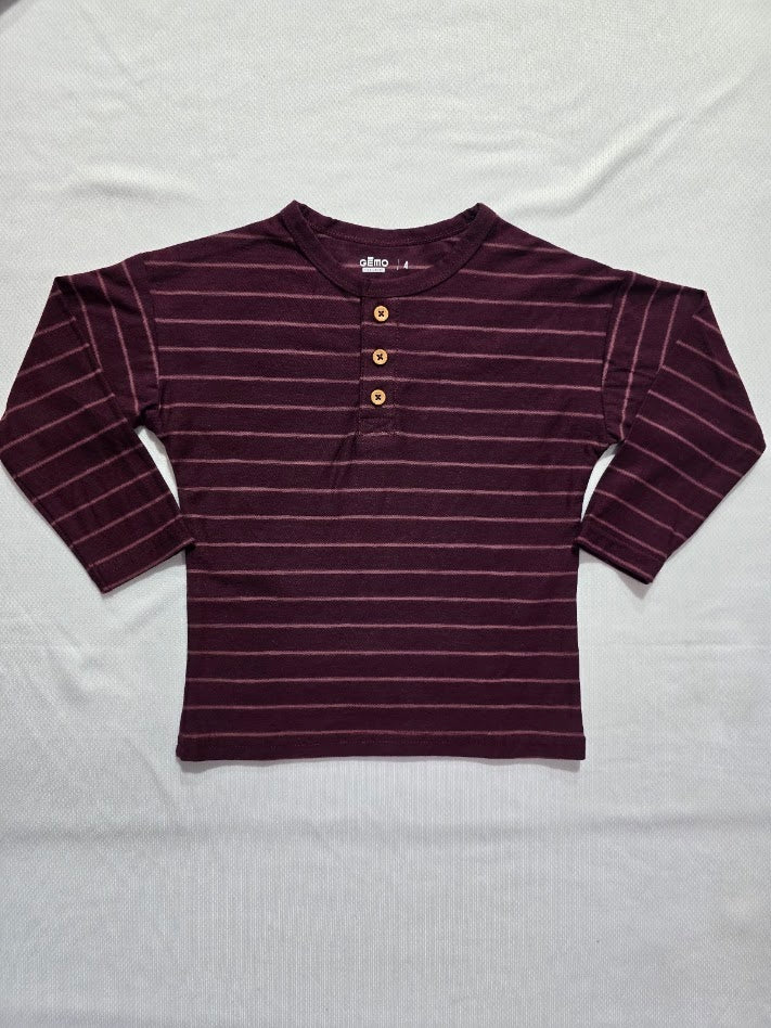 Boy's t-shirt - maroon stripes