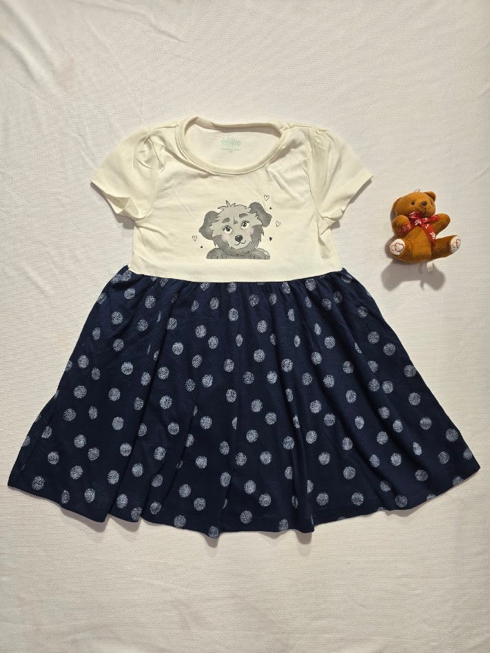Girl's frock - nevy bear