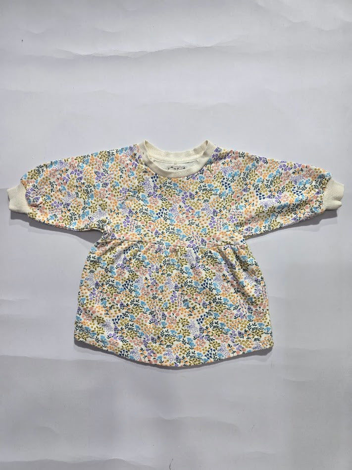 Baby's loop knit frock - blossoms