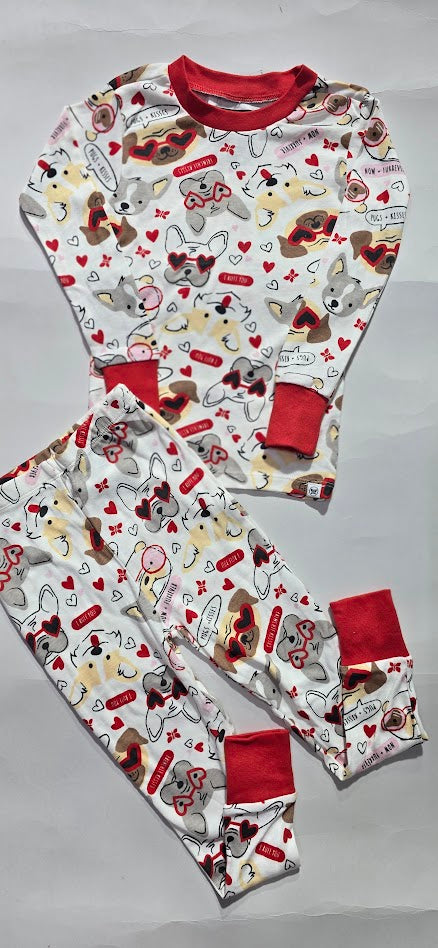 Unisex pant Co-ord Set - teddy heart