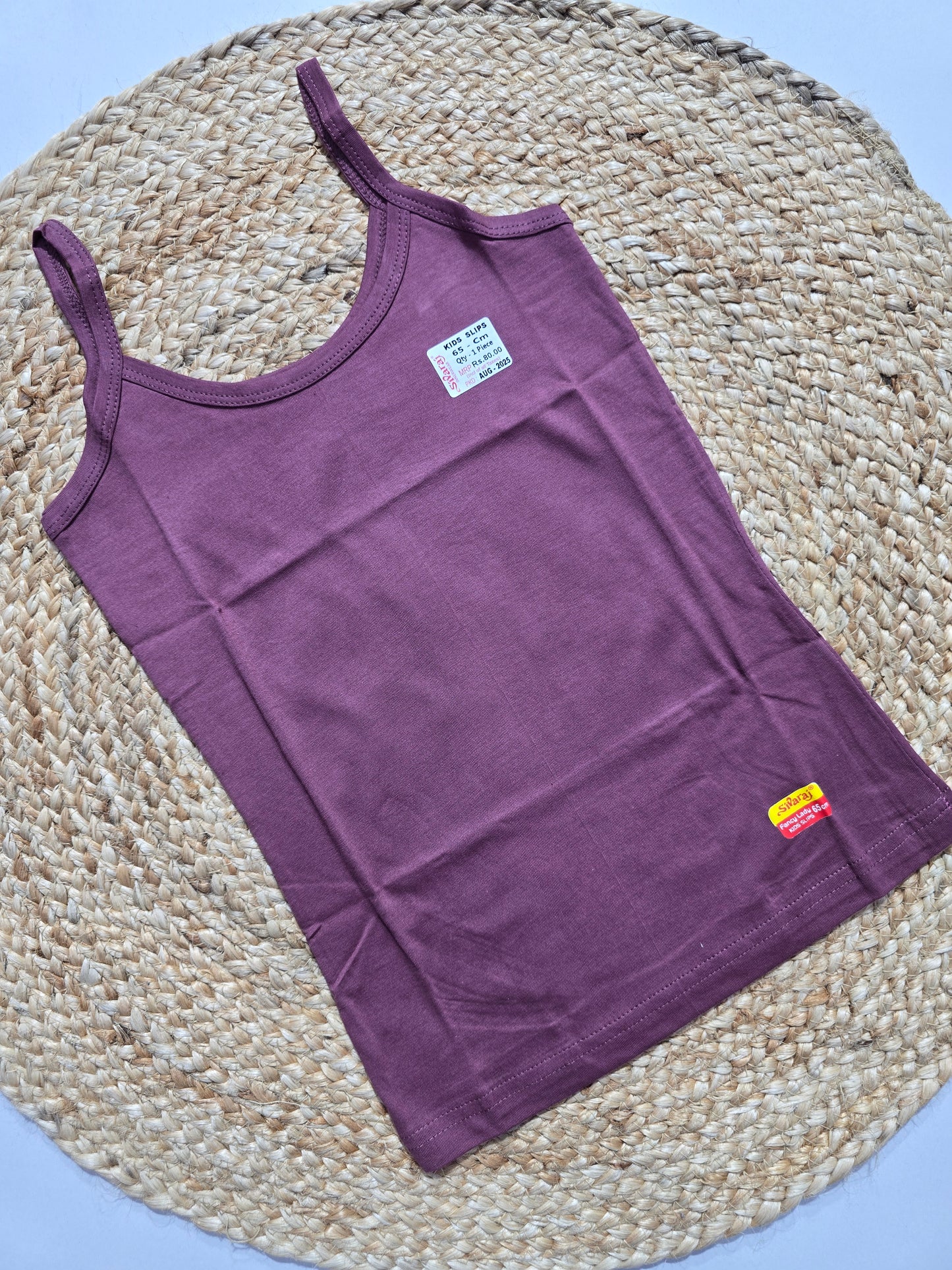Girl's slip - plum purple