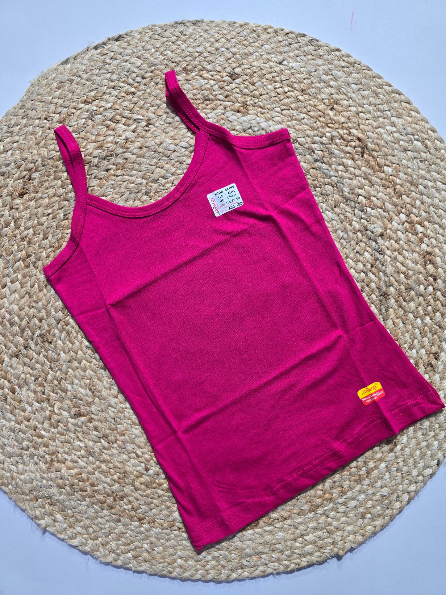 Girl's slip - dark pink