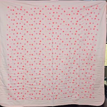Baby's two layer blanket β hearts