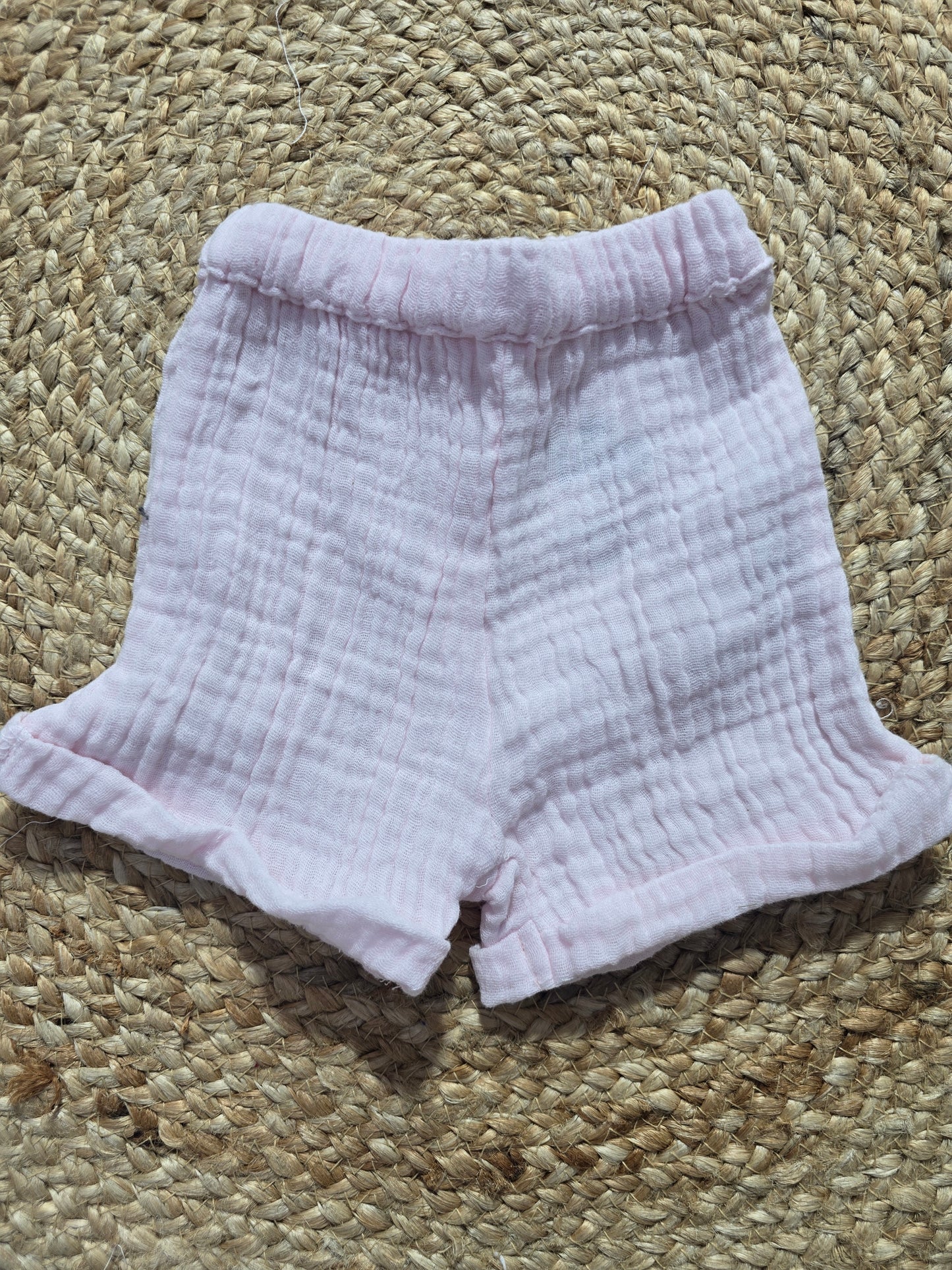 Baby's muslin shorts - pink