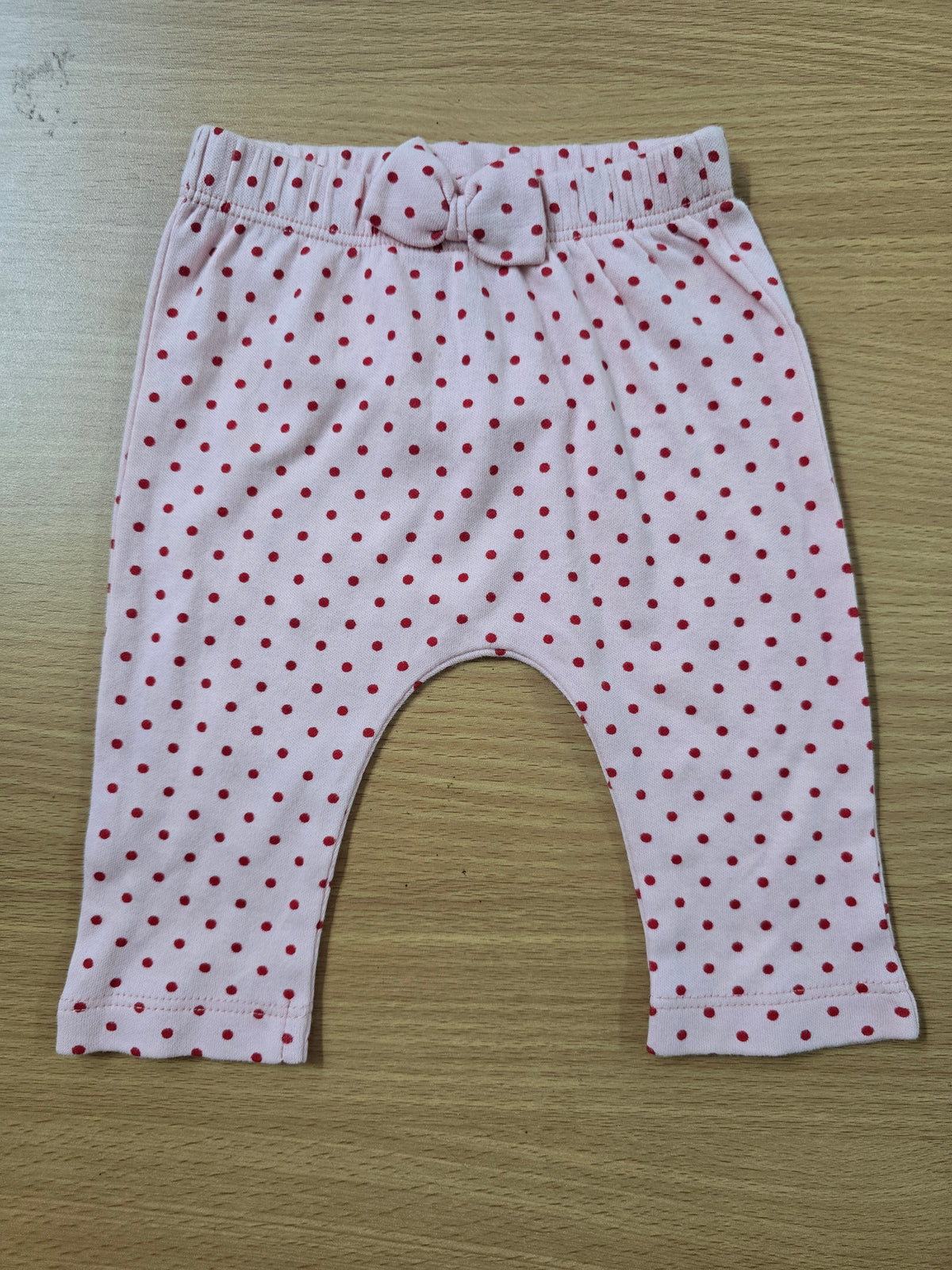 Baby's pants - red dots