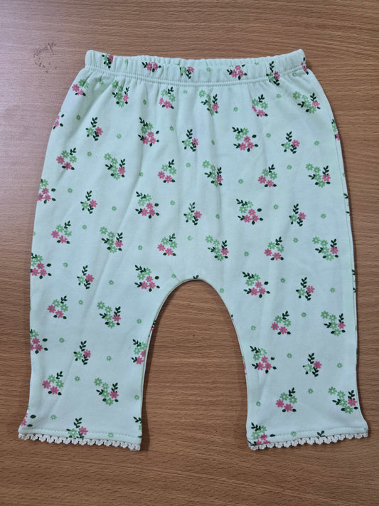 Baby's pants - green bloom