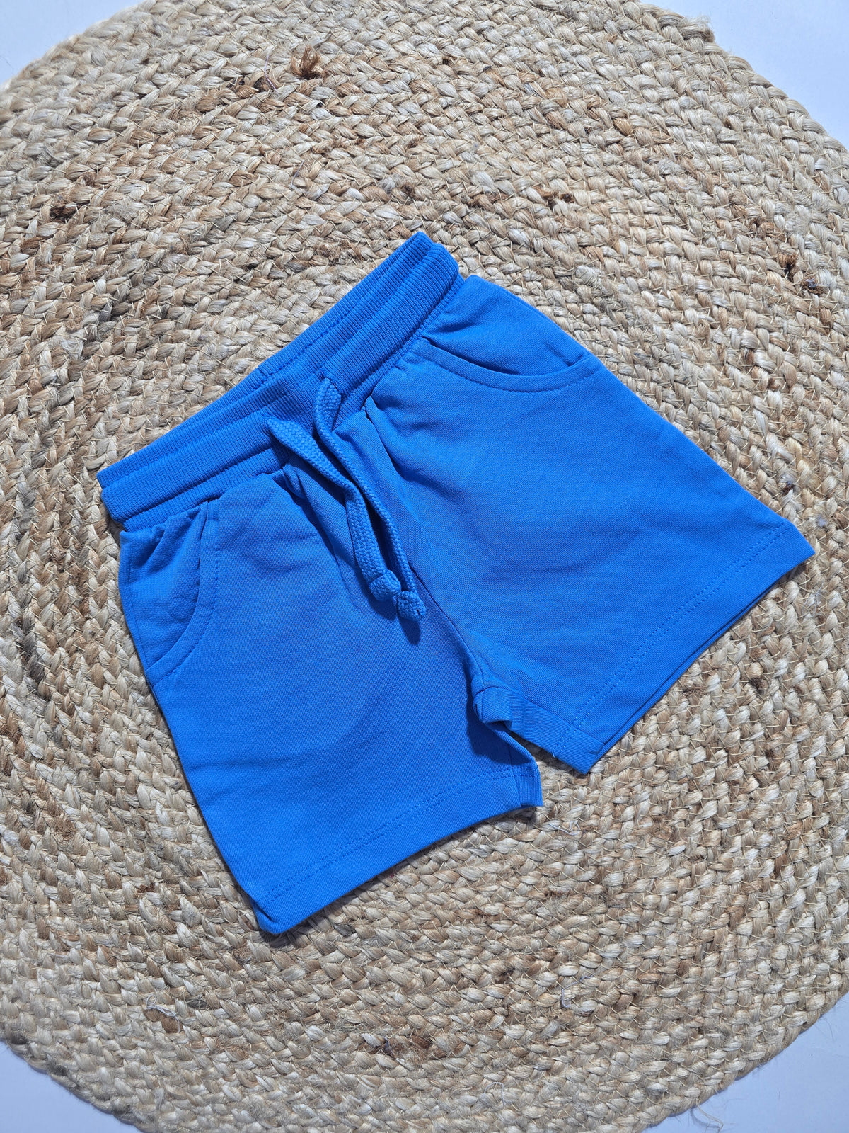 Baby's loop knit shorts - royal blue