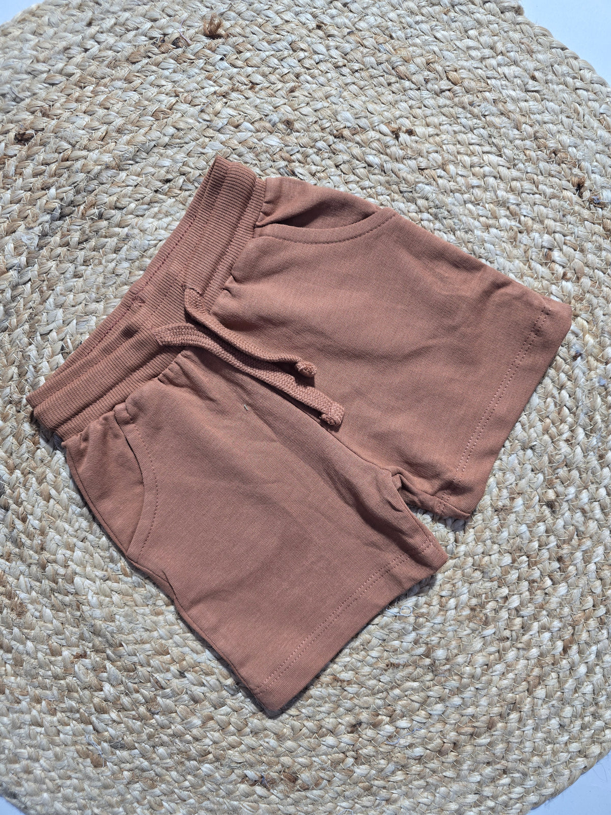 Baby's loop knit shorts - brown