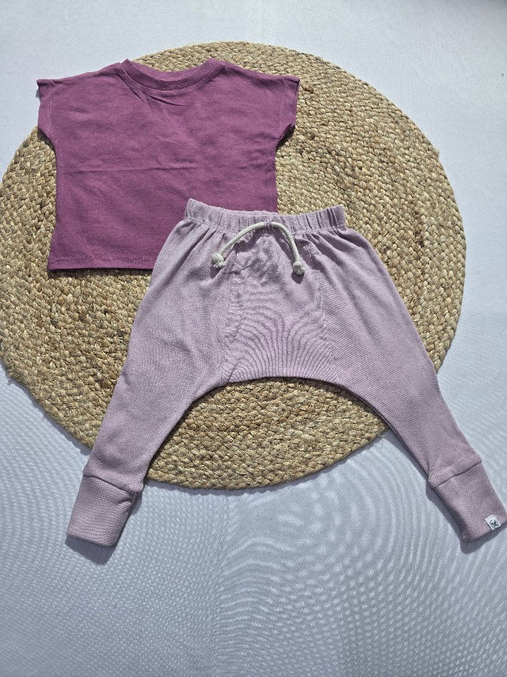 Baby's diaper pant set - lavender