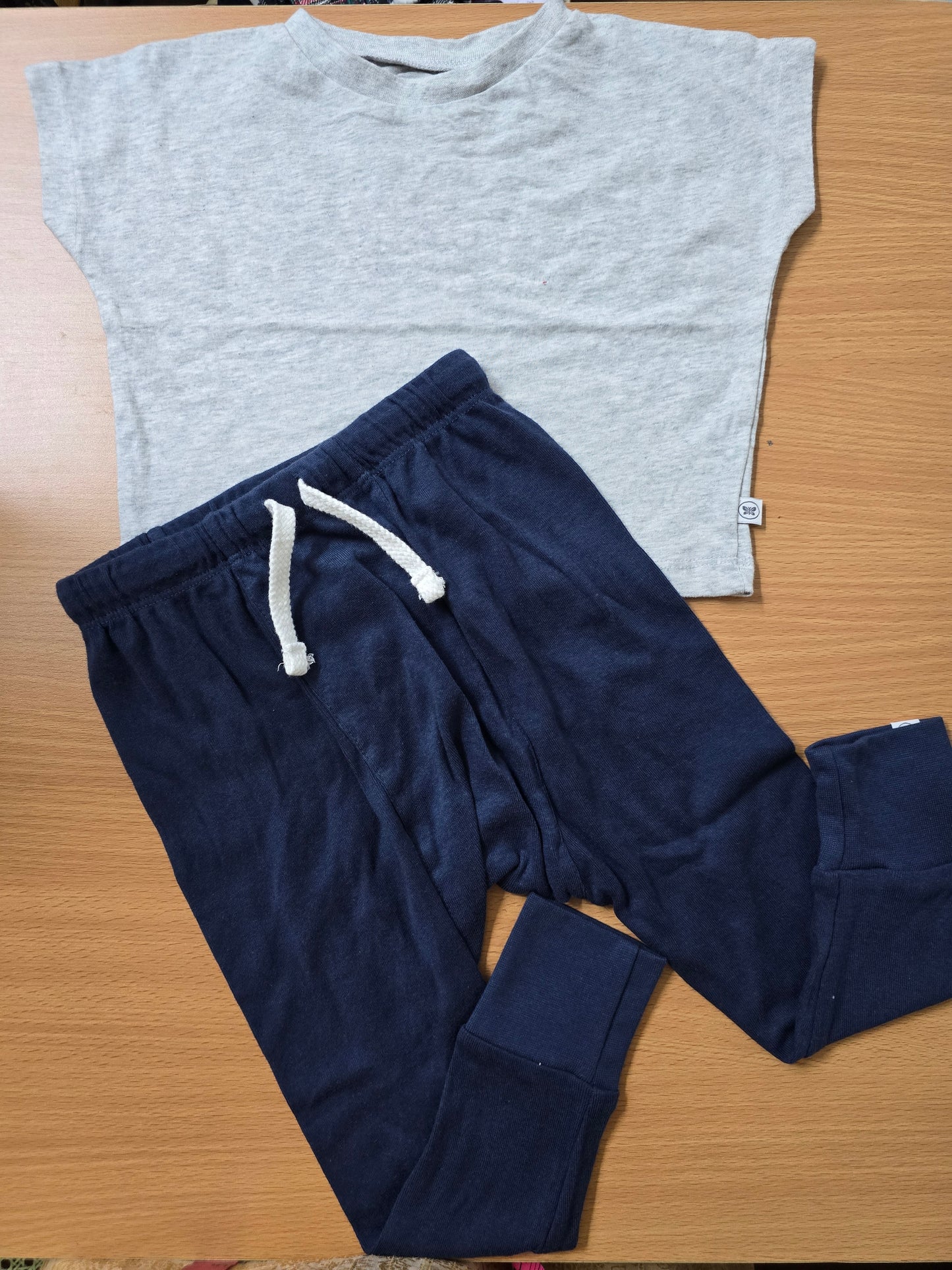 Baby's diaper pant set - grey