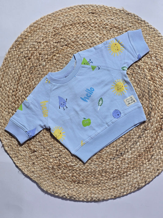 Baby's loop knit t-shirt - hello