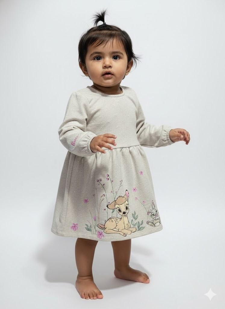 Baby's loop knit frock