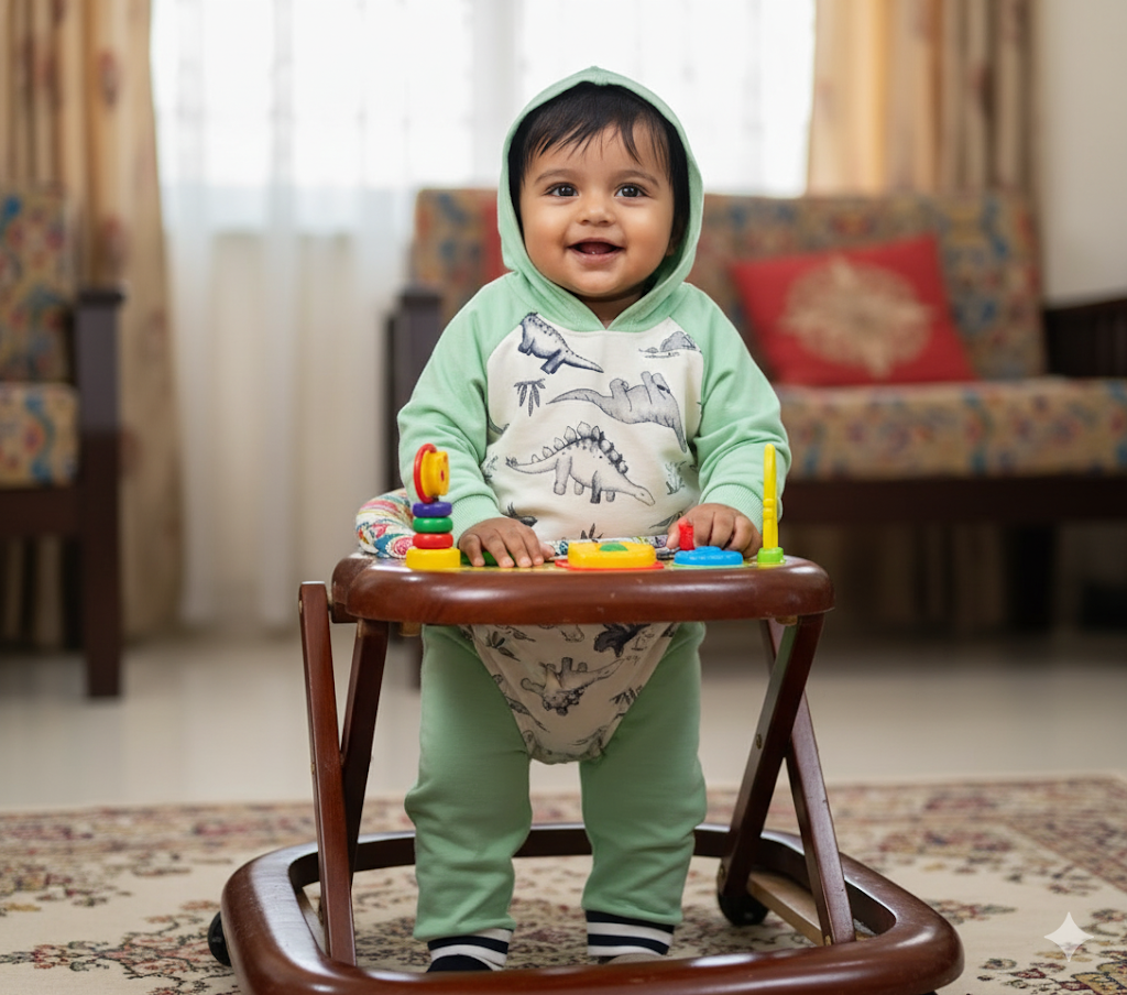 Baby's loop knit pant set