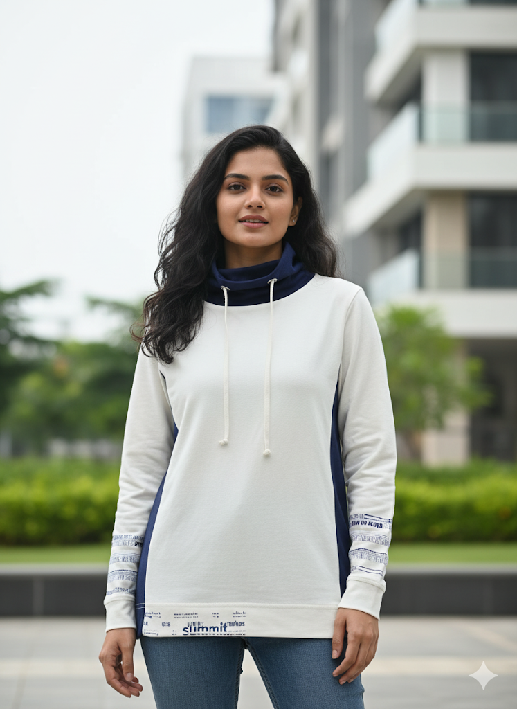 Women's high neck t shirt