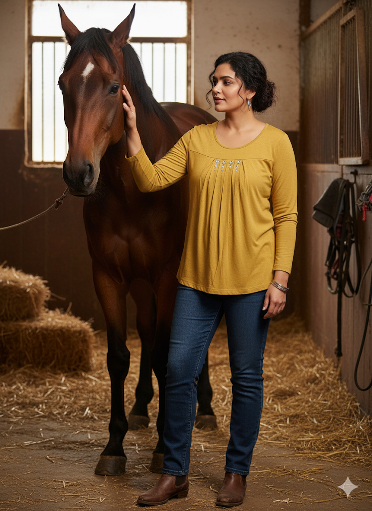 Women's top with stone