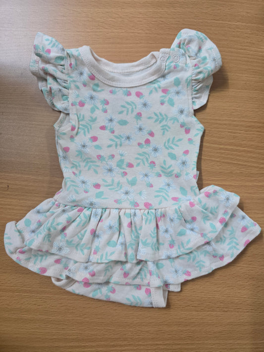 Baby's frock rompers - strawberries