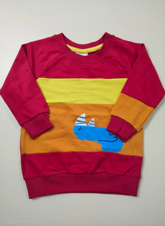 Baby's loop knit t-shirt - red rino