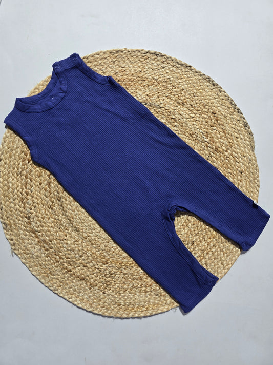 Baby's LS half jumpsuit - royal blue