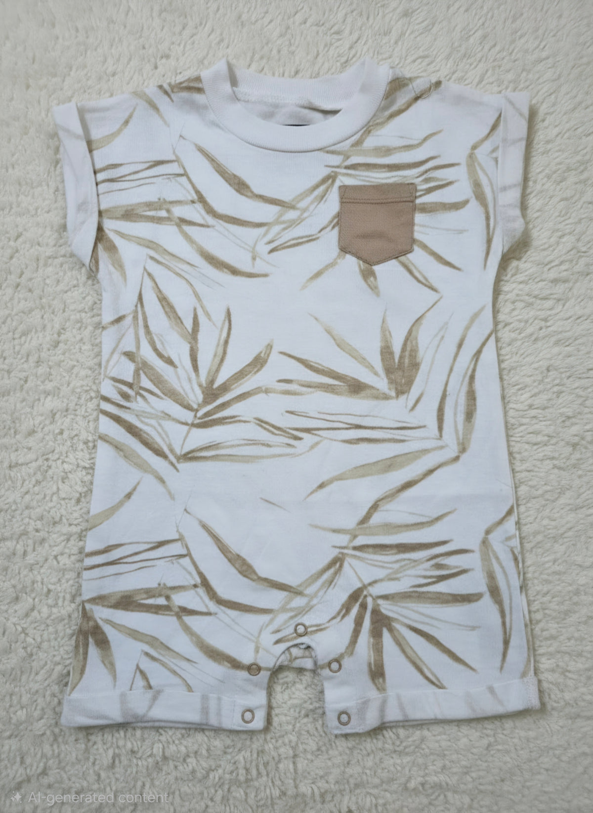 Baby's half jumpsuit - dry leaf