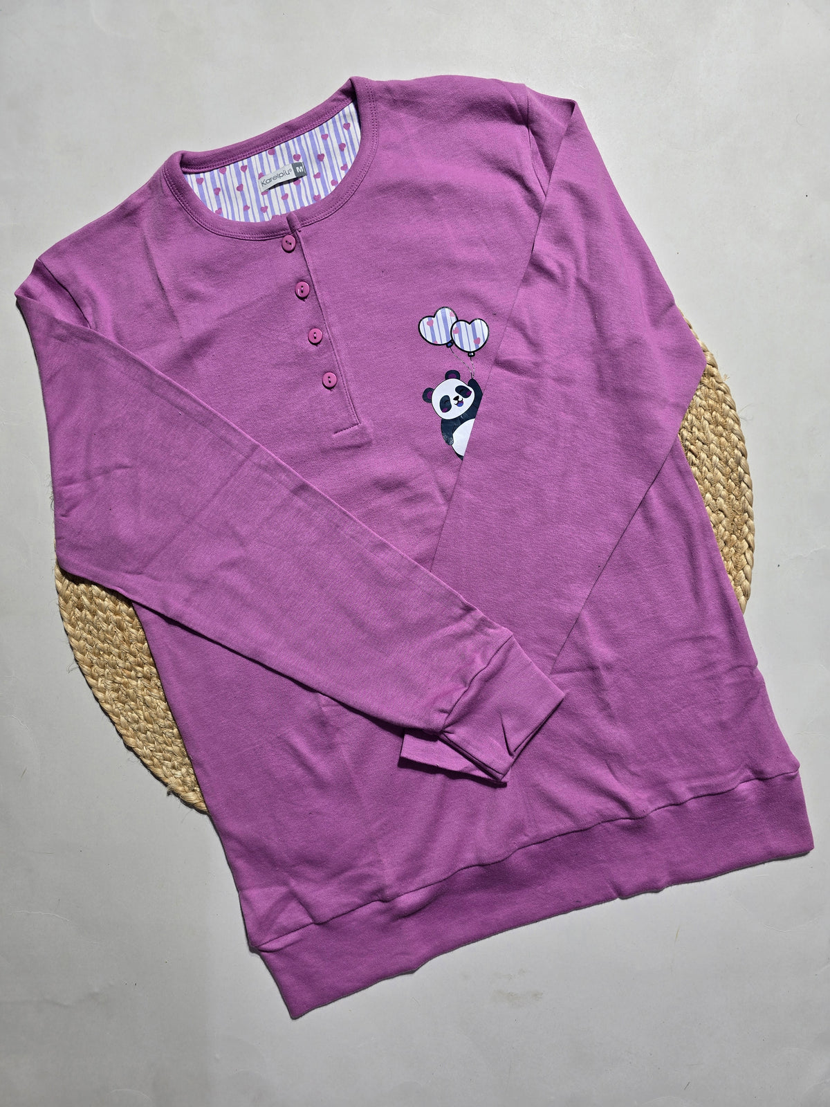 Women's t-shirt - purple panda