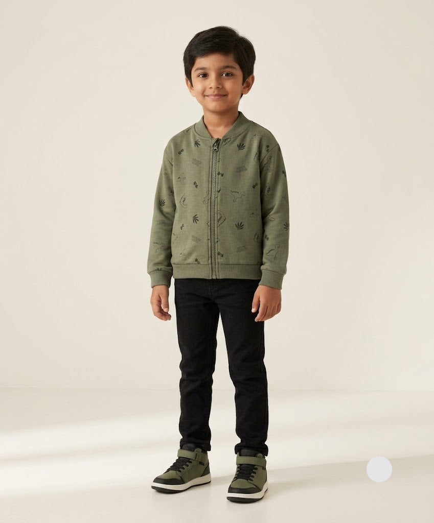 Boy's jerkin (2 SIDE WEAR) - green