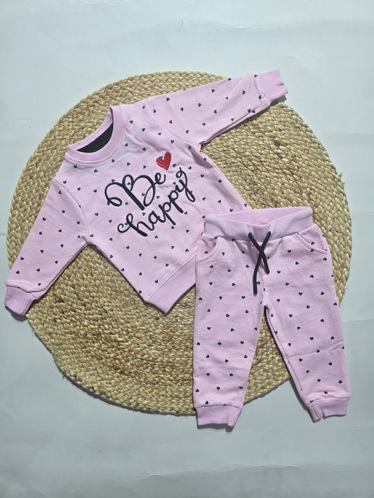 Baby's co-ord Pant Set – pink be happy
