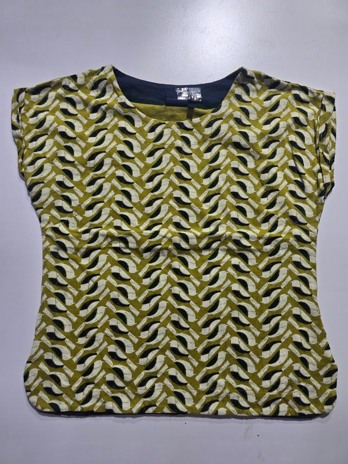 Women's cap sleeve top - sparrow green