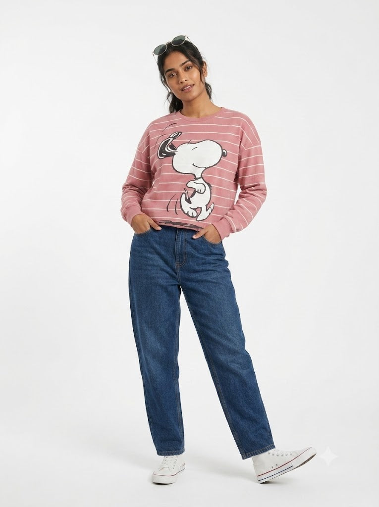Women's loop knit t-shirt - puppy
