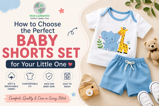 Baby wearing a soft cotton baby shorts set for everyday comfort