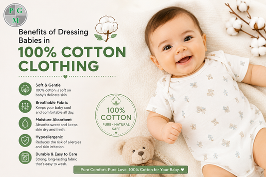 Benefits of Dressing Babies in 100% Cotton Clothing