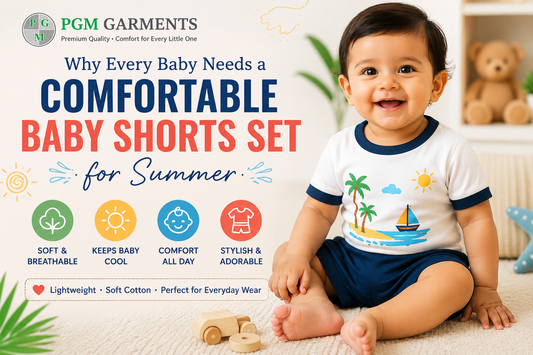 Why Every Baby Needs a Comfortable Baby Shorts Set for Summer – PGM Garments baby clothing collection