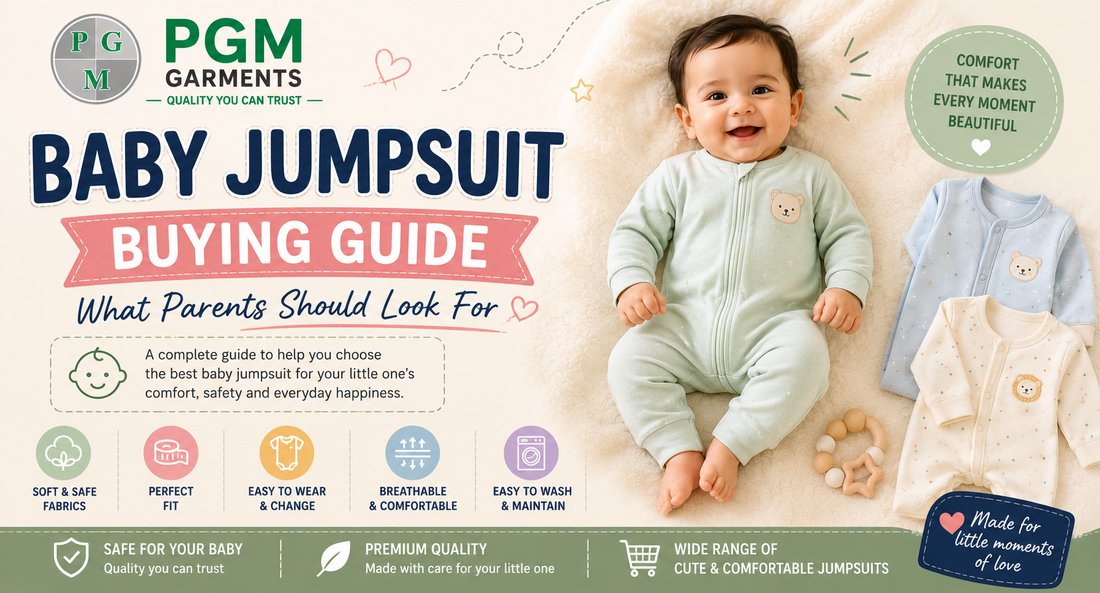 Baby jumpsuit buying guide for parents - PGM Garments