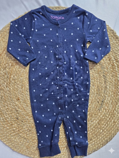 Baby's sleepsuit / jumpsuit - navy shapes