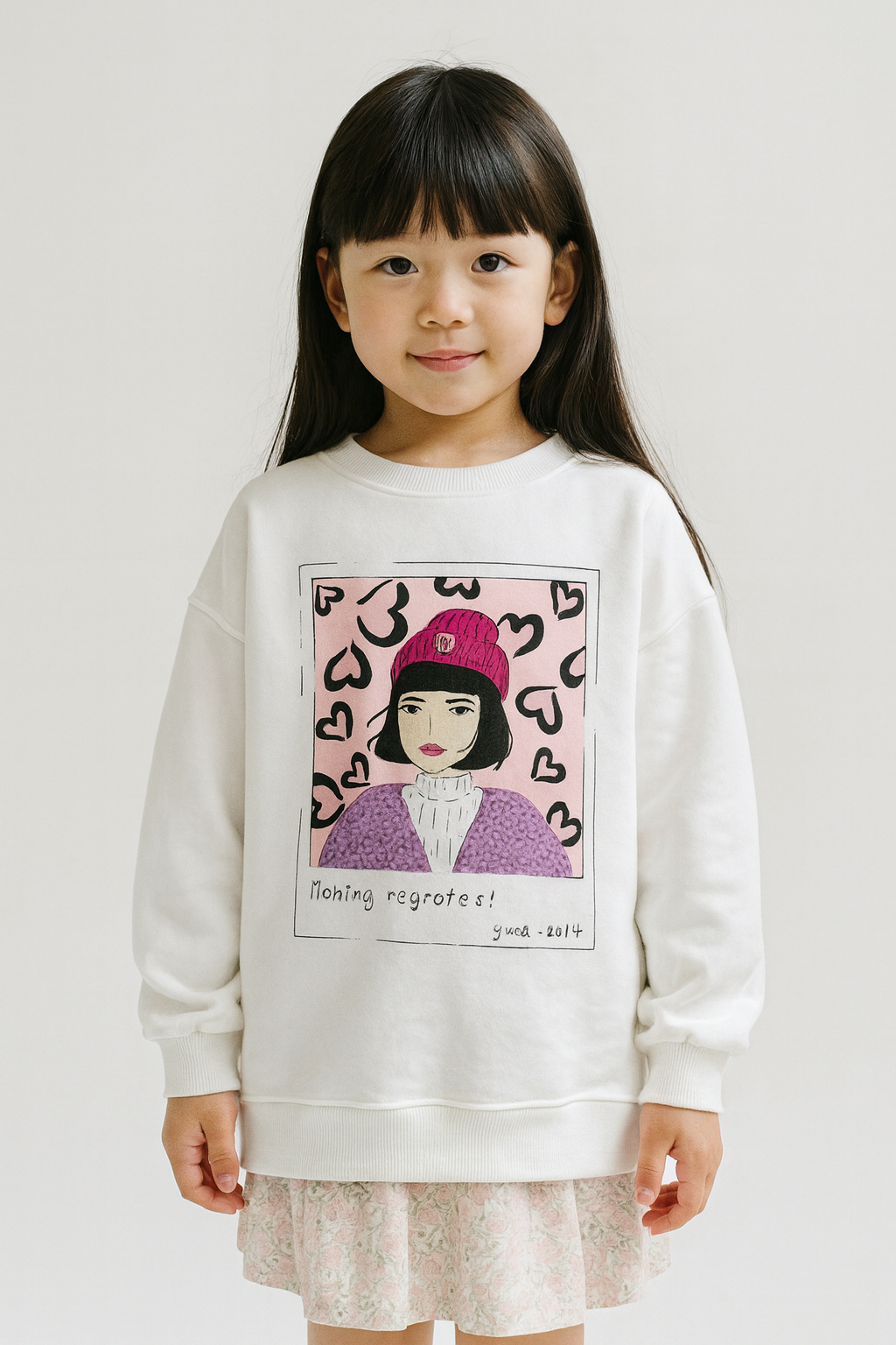 Girl's loop knit t-shirt