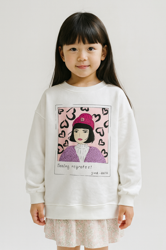 Girl's loop knit t-shirt