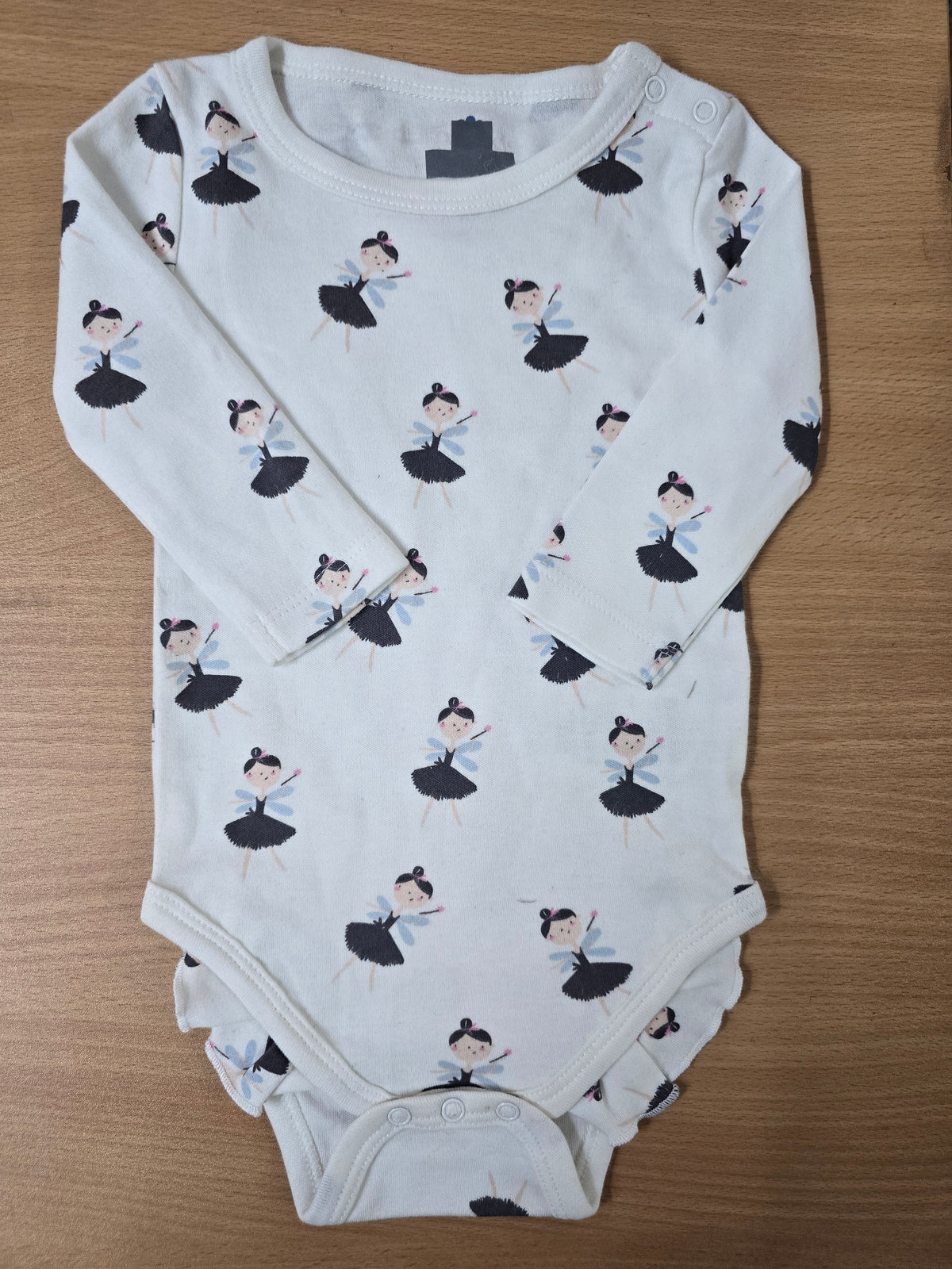 Baby's FS rompers - White angle aop