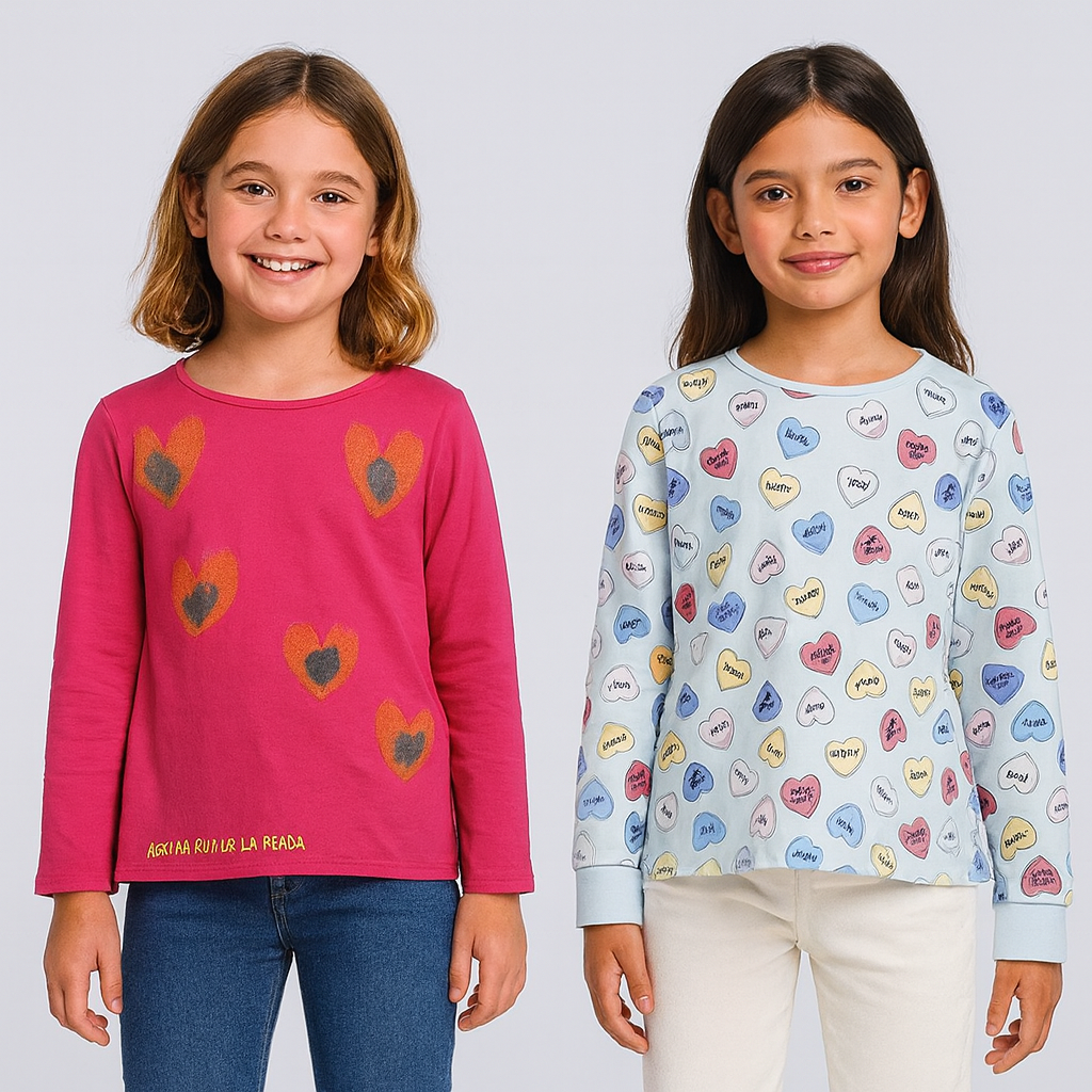 Girl's t-shirt (2 pcs combo)