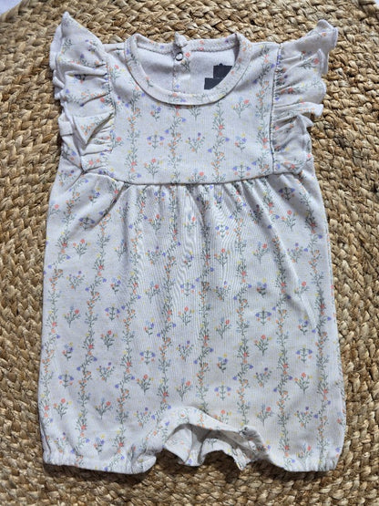 Baby's half jumpsuit - plants