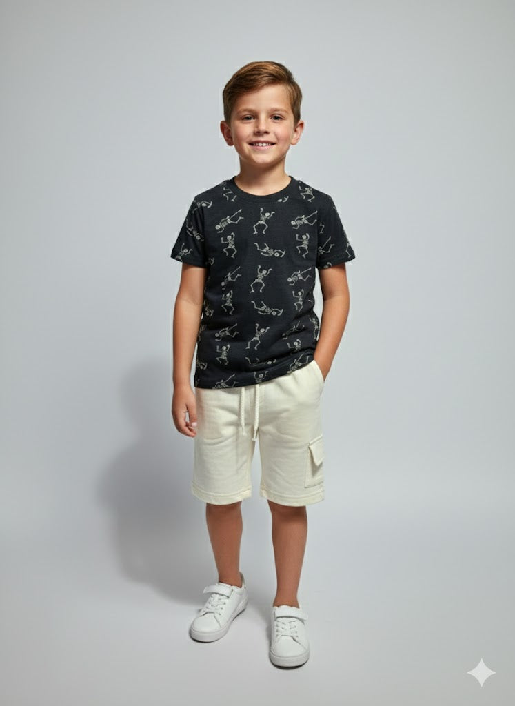 Boy's short set - skeleton