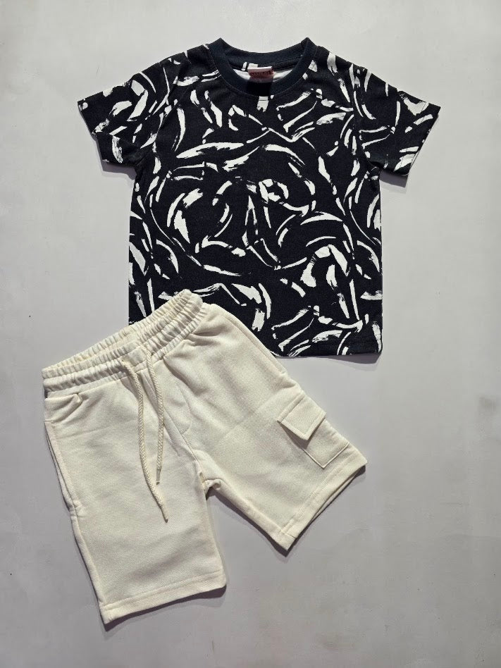 Boy's short set - zebra