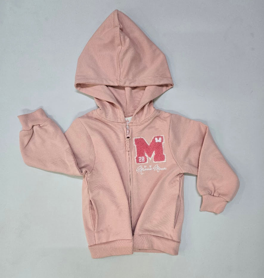 Baby's loop knit hoody zipper