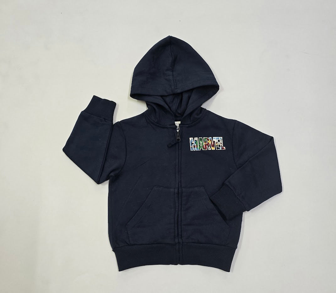Boy's loop knit hoody zipper