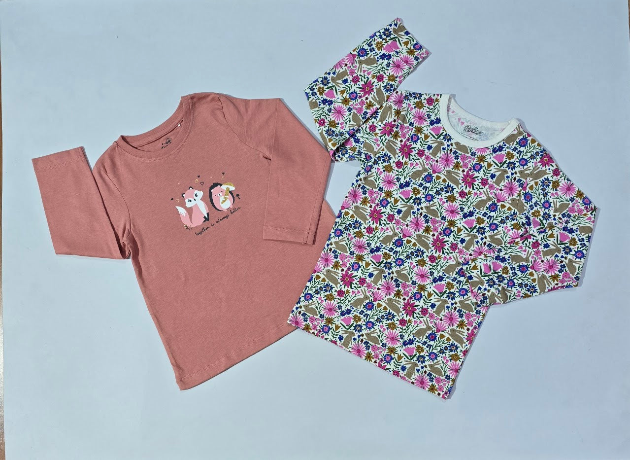 Girl's t-shirt (2 pcs combo)