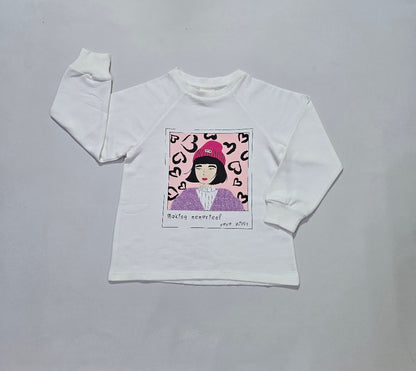 Girl's loop knit t-shirt